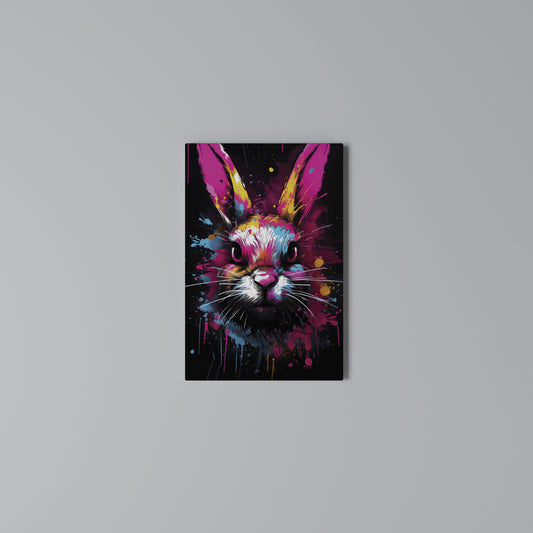 DON'T FOLLOW THE RABBIT Vertical Canvas Print