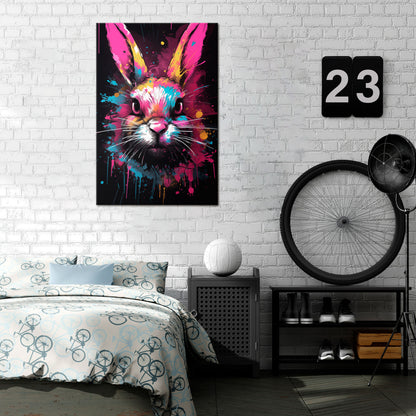 DON'T FOLLOW THE RABBIT Κατακόρυφος Πίνακας σε Καμβά