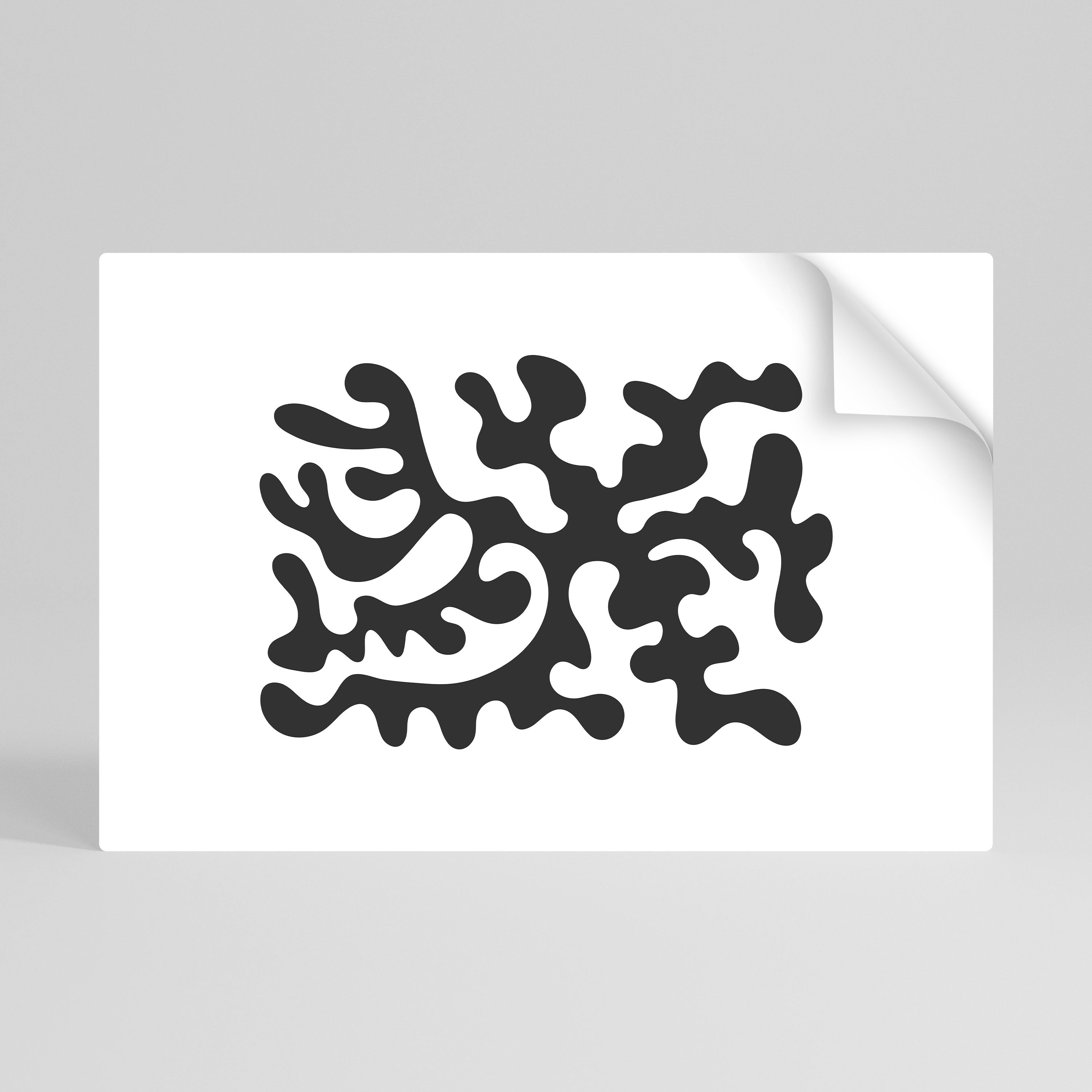 CHARCOAL CASCADE Αυτοκόλλητη "Peel and Stick" Αφίσα οριζόντια