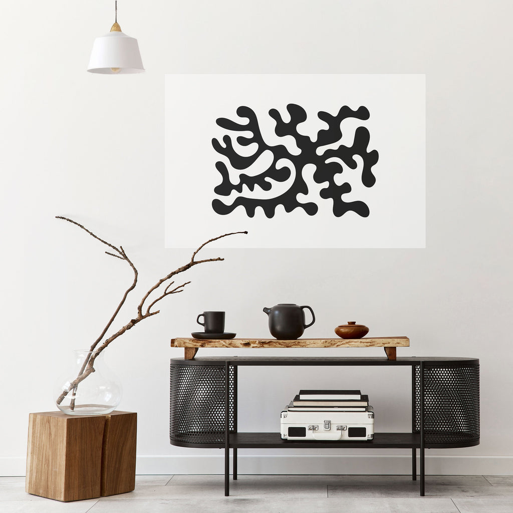 CHARCOAL CASCADE Οριζόντια αφίσα με δυνατότητα ξεφλουδίσματος και κολλήματος