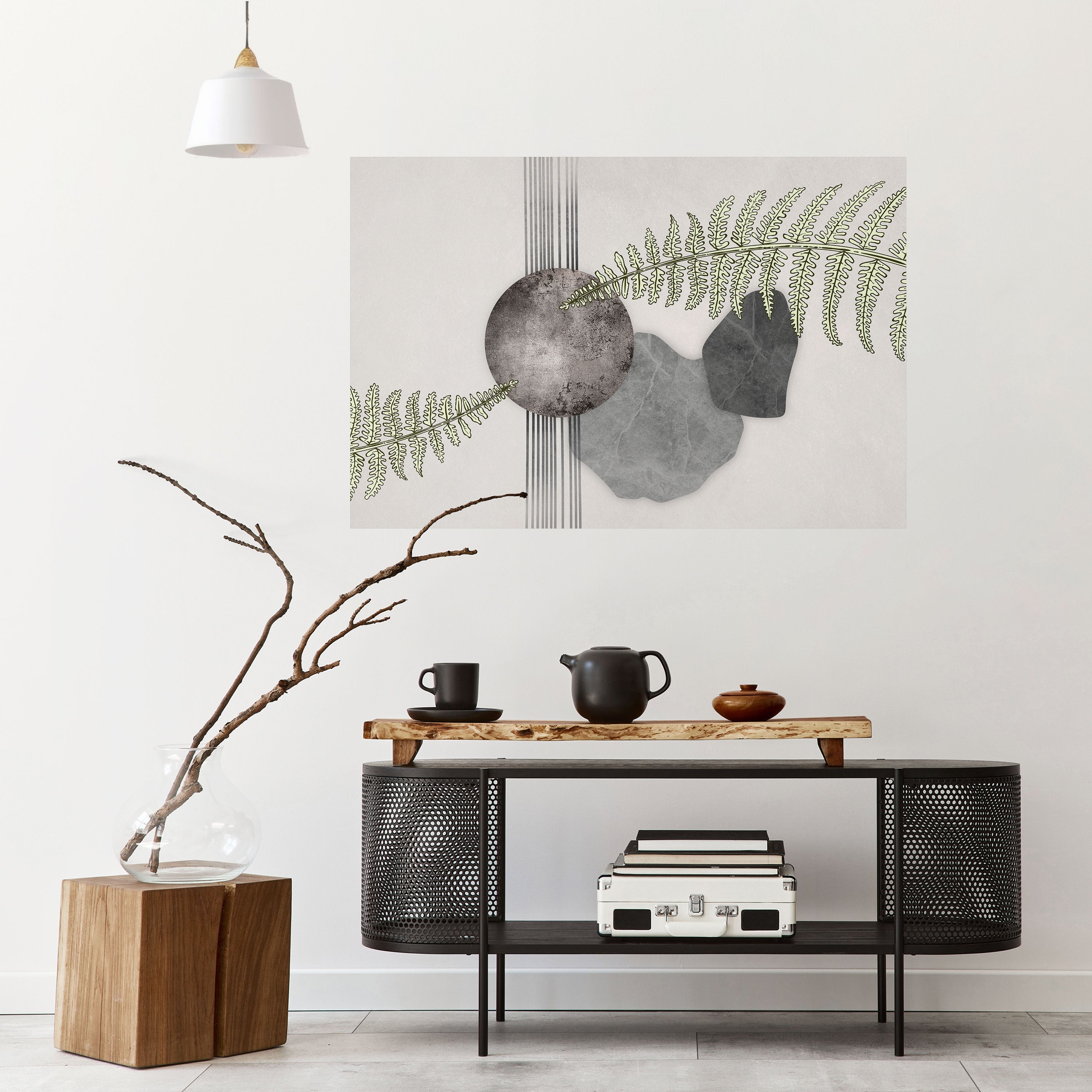 FERN MELANCHOLY Οριζόντια αφίσα με θέμα το ξεφλούδισμα και το κολλάρισμα