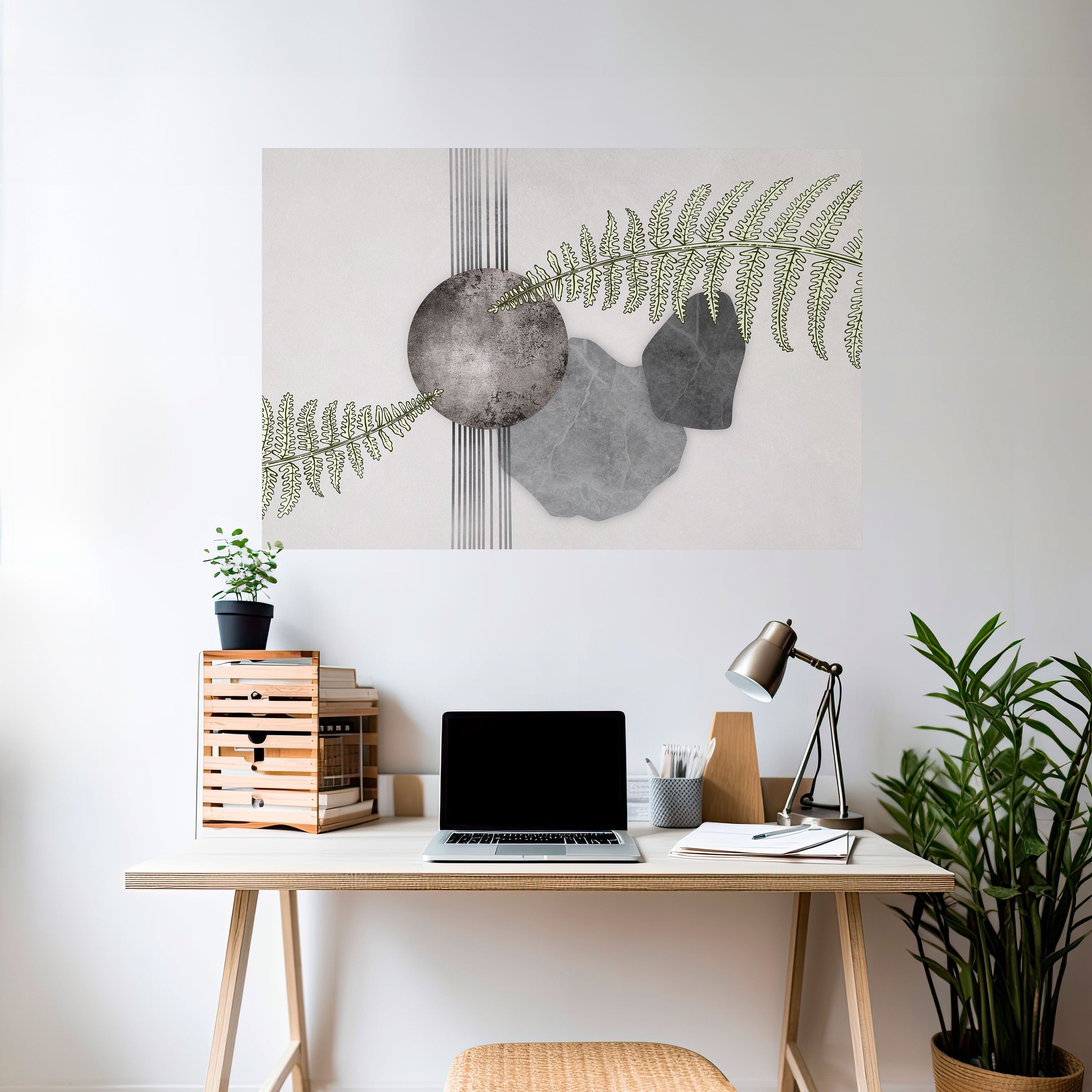 FERN MELANCHOLY Οριζόντια αφίσα με θέμα το ξεφλούδισμα και το κολλάρισμα