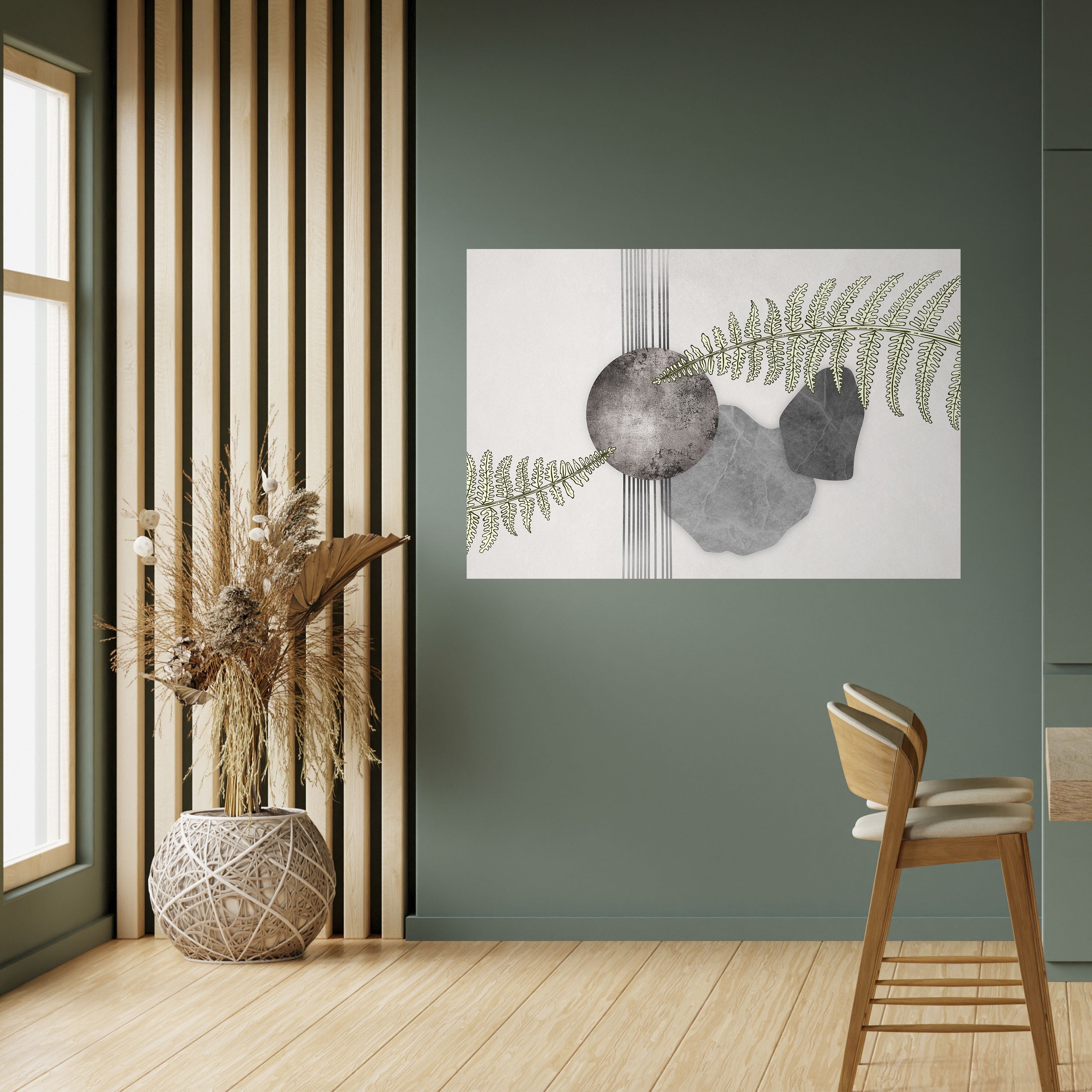 FERN MELANCHOLY Οριζόντια αφίσα με θέμα το ξεφλούδισμα και το κολλάρισμα