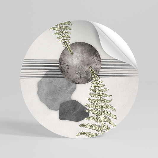 FERN MELANCHOLY Αυτοκόλλητη Αφίσα στρογγυλή