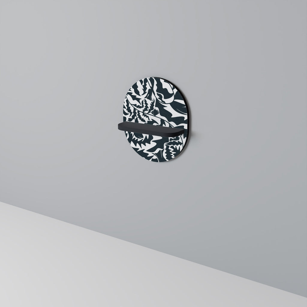 ETHEREAL ORNAMENT Οβάλ Ράφι Τέχνης σε Μαύρο Φινίρισμα