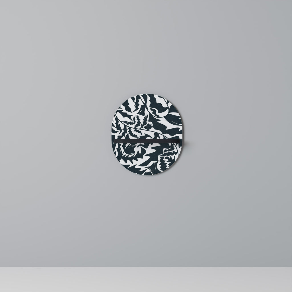 ETHEREAL ORNAMENT Οβάλ Ράφι Τέχνης σε Μαύρο Φινίρισμα