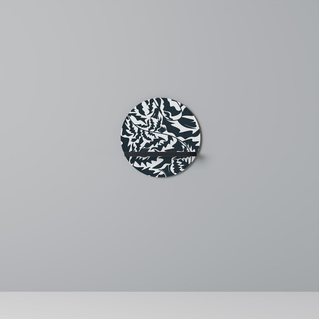 ETHEREAL ORNAMENT Στρογγυλό Ράφι Τέχνης σε Μαύρο Φινίρισμα