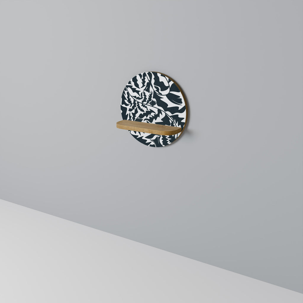 ETHEREAL ORNAMENT Στρογγυλό Ράφι Τέχνης σε Εφέ Δρυός