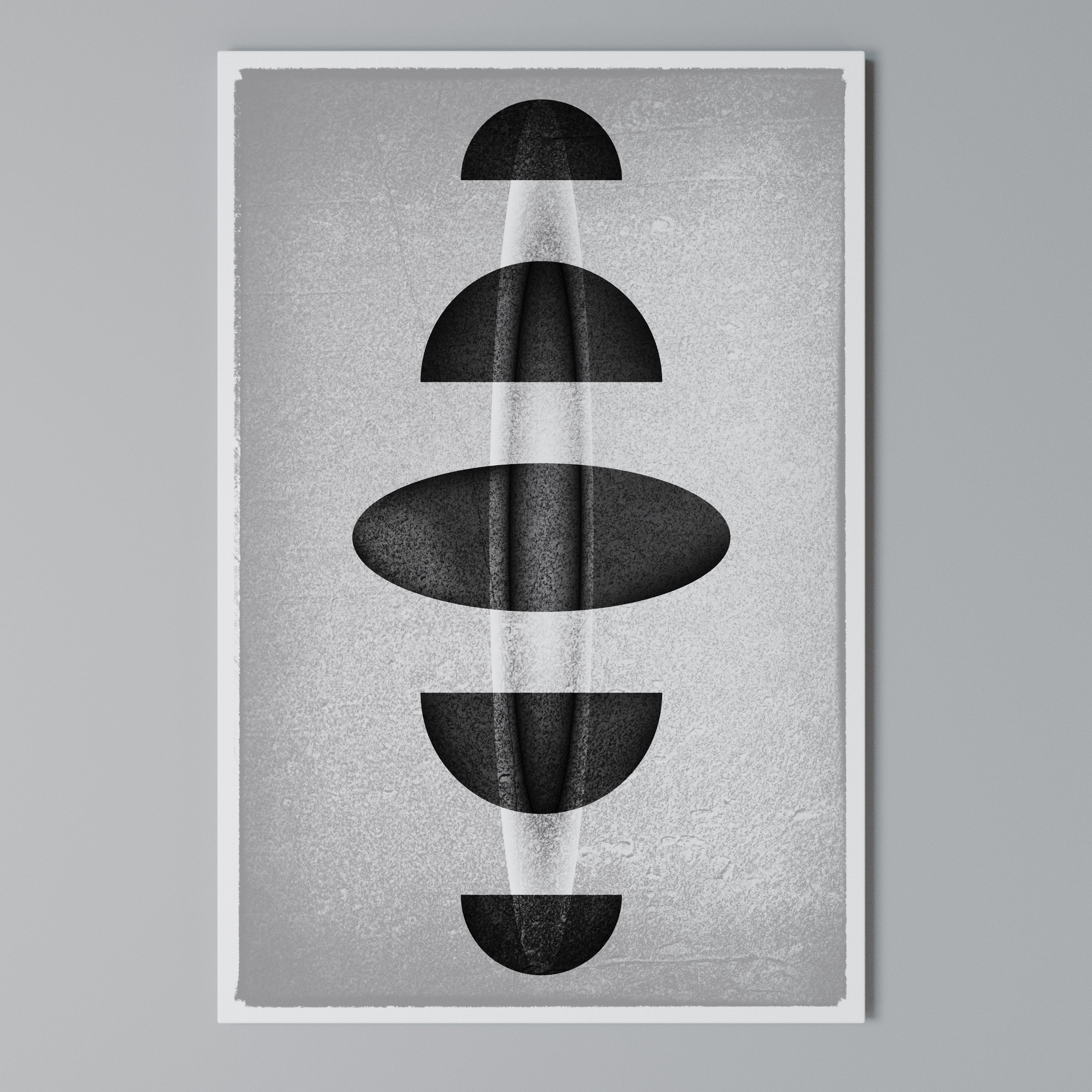 OBSIDIAN ODYSSEY Vertical Canvas Print