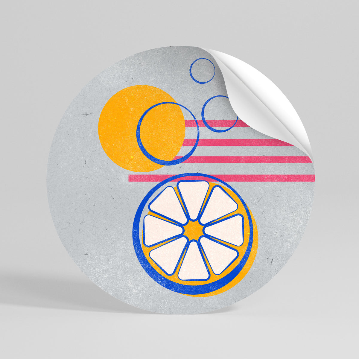CITRUS SPARK Αυτοκόλλητη Αφίσα στρογγυλή