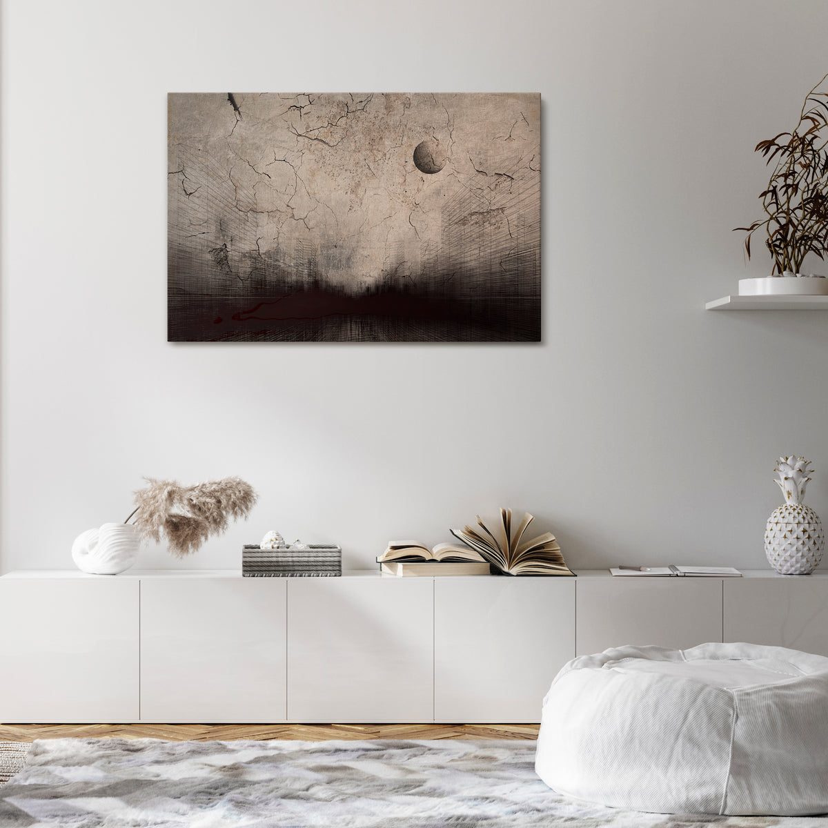MOONBEAM THOUGHTS Horizontal Canvas Print
