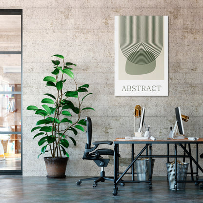 GREEN ABSTRACT Κατακόρυφος Πίνακας σε Καμβά