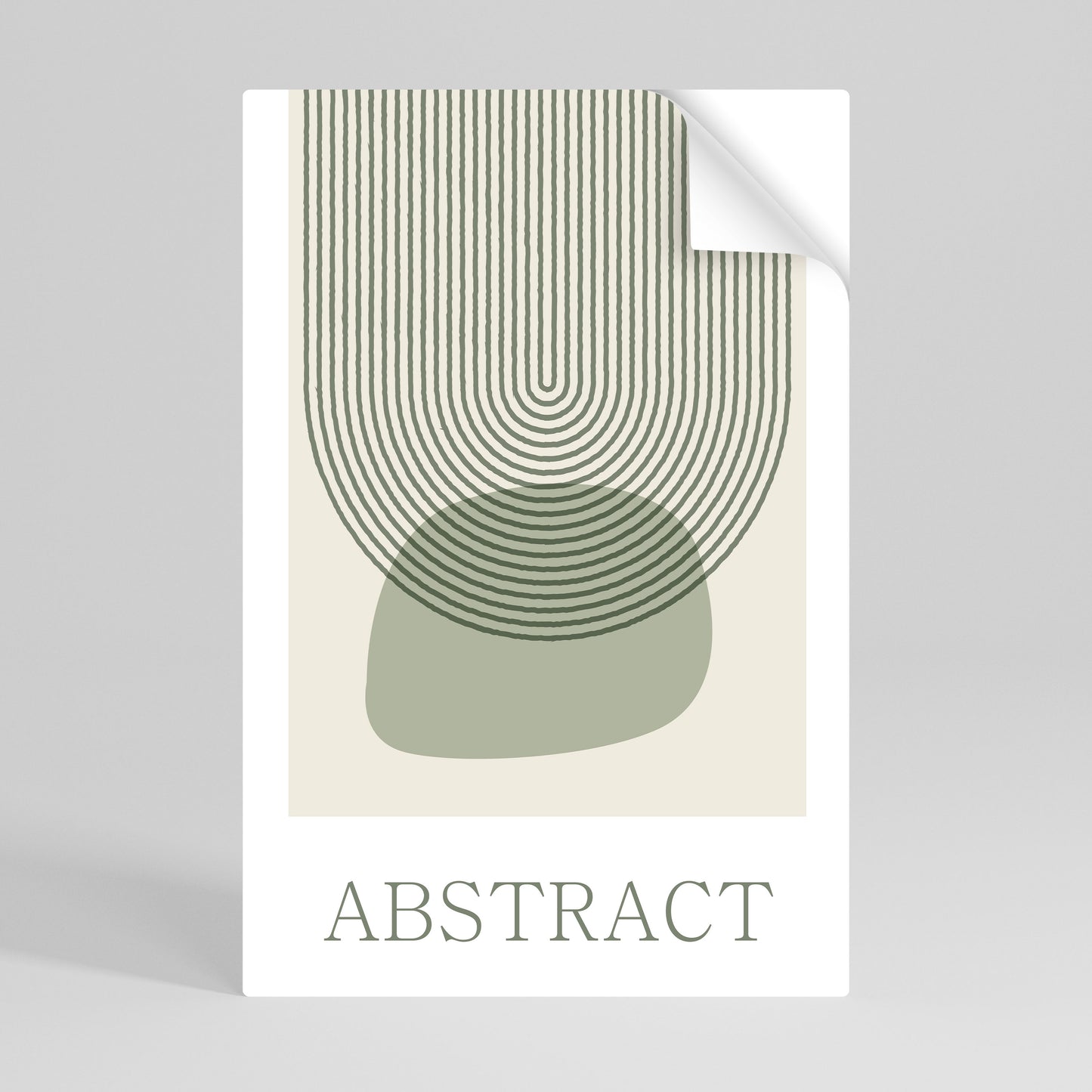 GREEN ABSTRACT Αυτοκόλλητη Αφίσα κάθετη