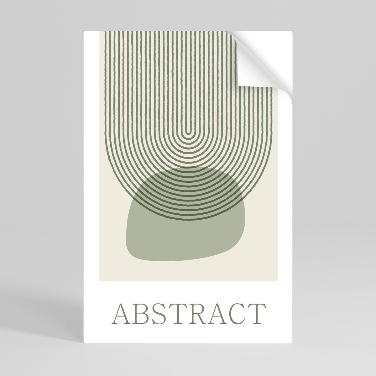 GREEN ABSTRACT Αυτοκόλλητη Αφίσα κάθετη