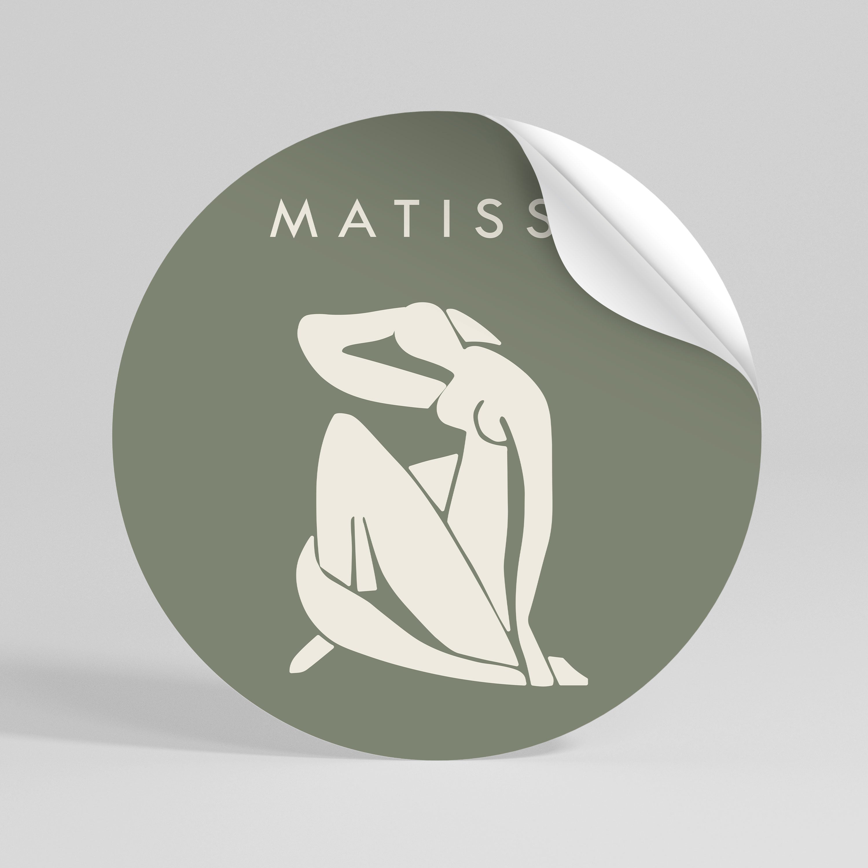 MATISSE NUDES Peel and Stick Round Sticker