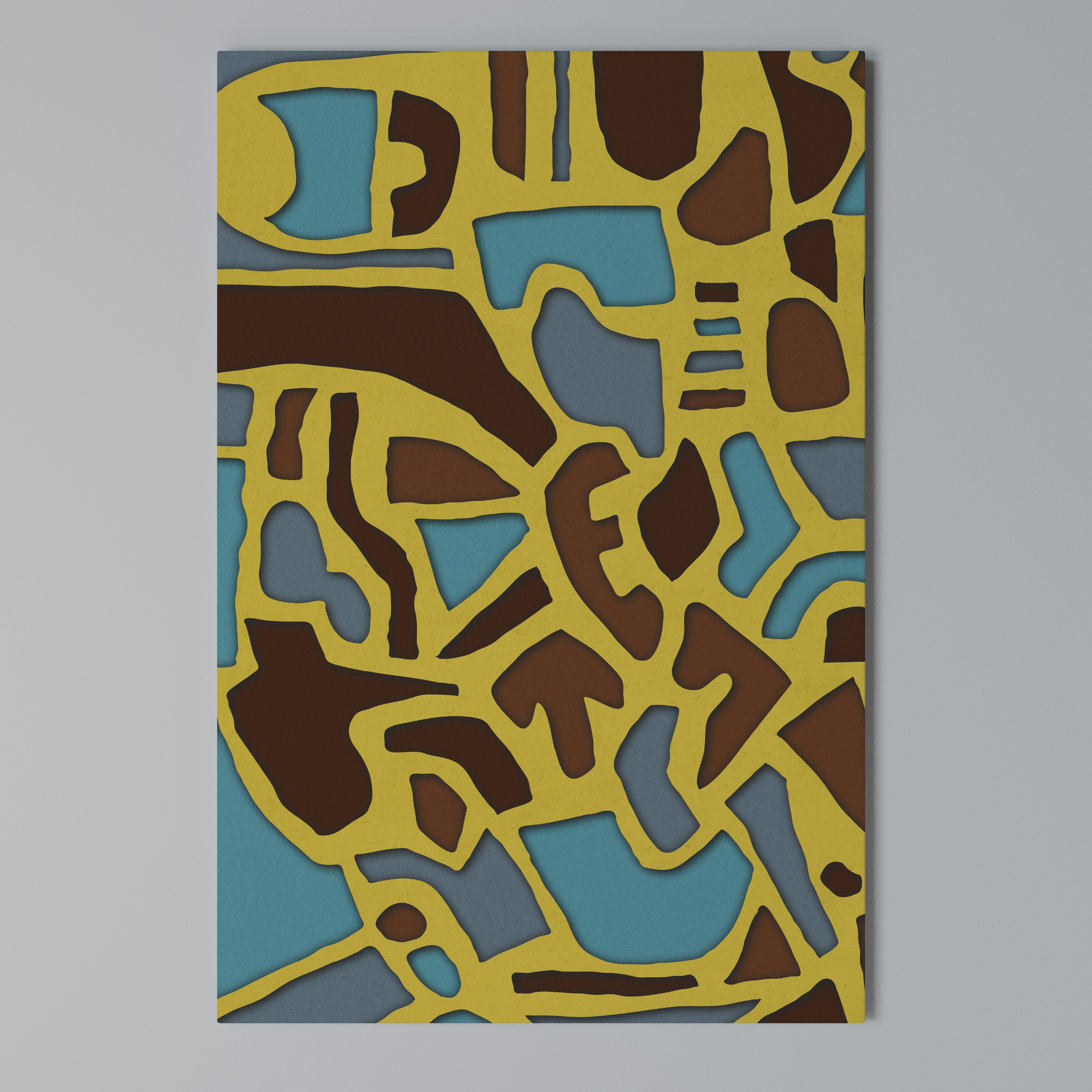 ASSYMETRICAL HARMONY Vertical Canvas Print