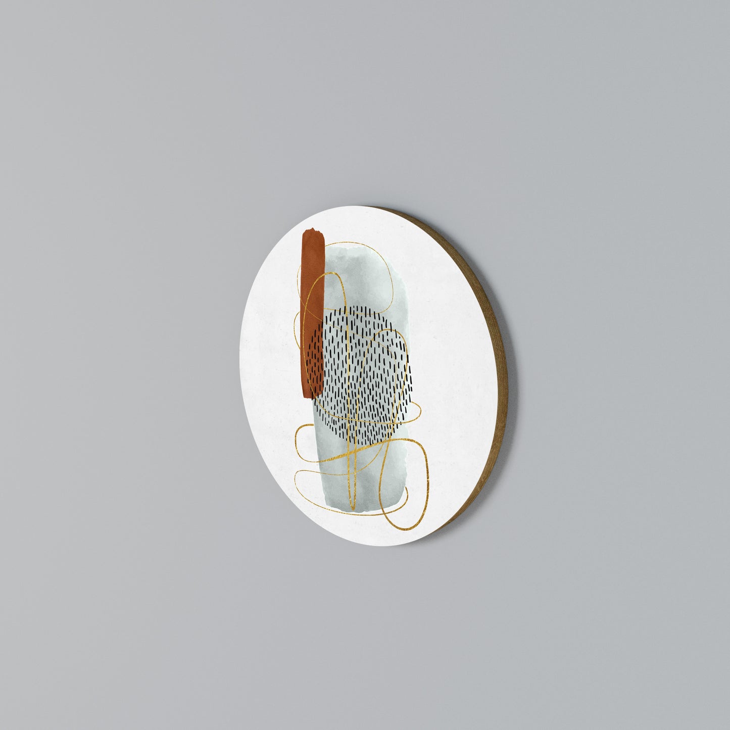 WRAPPED IN FORM Round Wall Art
