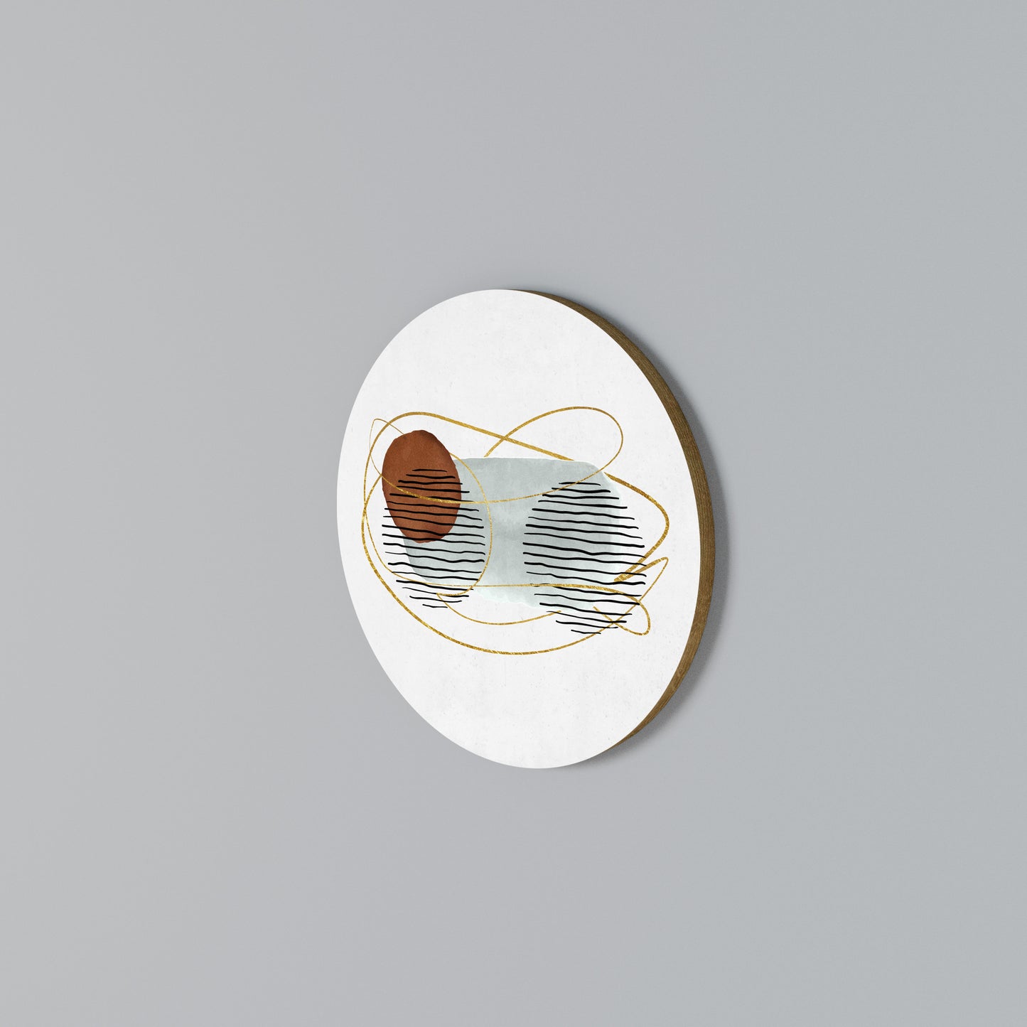 WRAPPED IN MOULD Round Wall Art