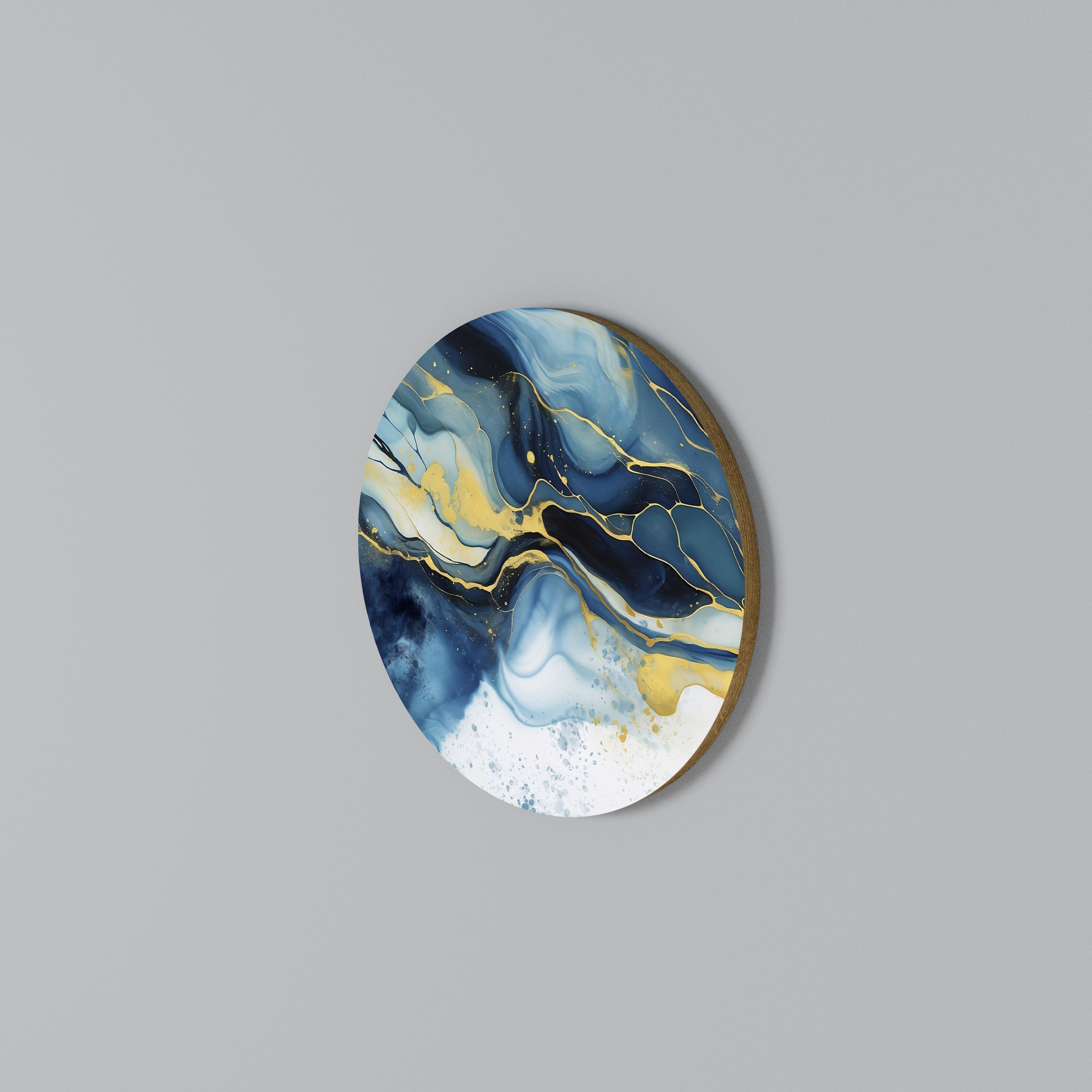 INKY MARBLE Στρογγυλός πίνακας ζωγραφικής