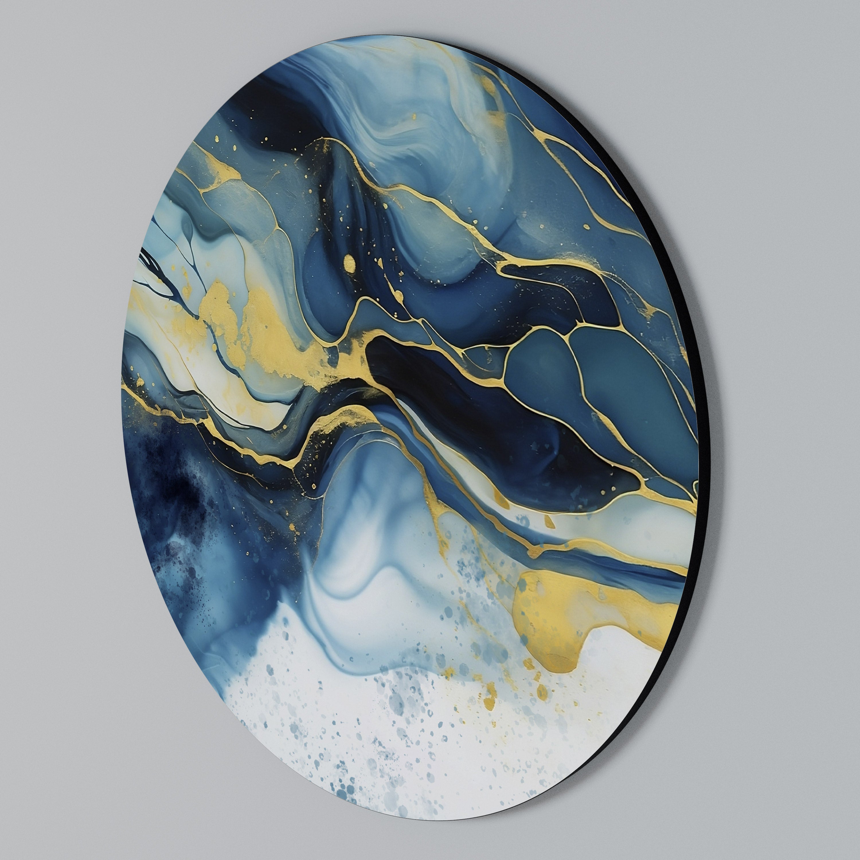 INKY MARBLE Στρογγυλός πίνακας ζωγραφικής