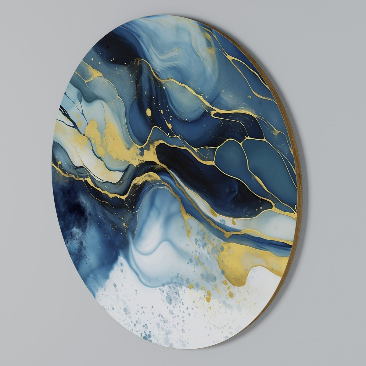 INKY MARBLE Στρογγυλός πίνακας ζωγραφικής