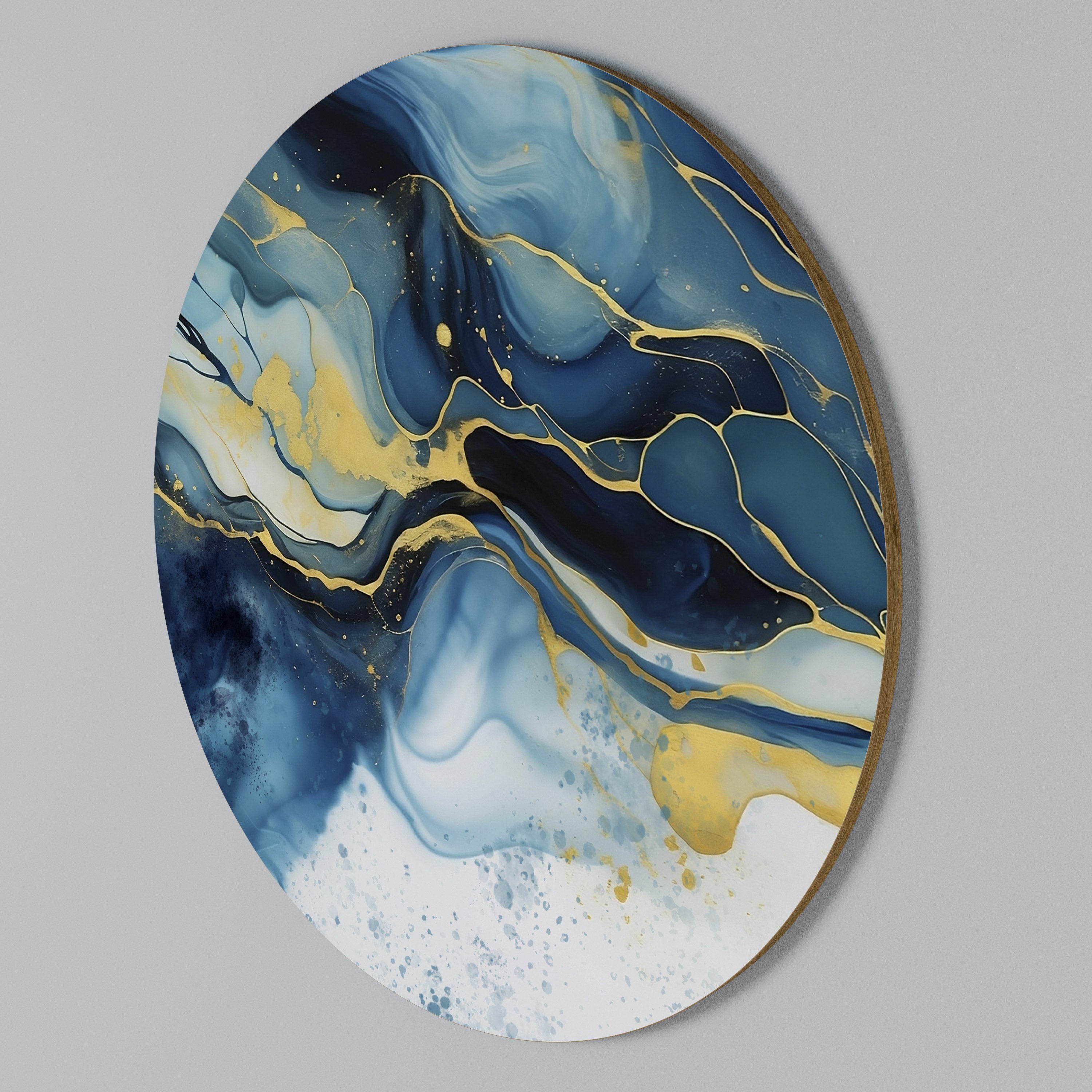 INKY MARBLE Στρογγυλός πίνακας ζωγραφικής