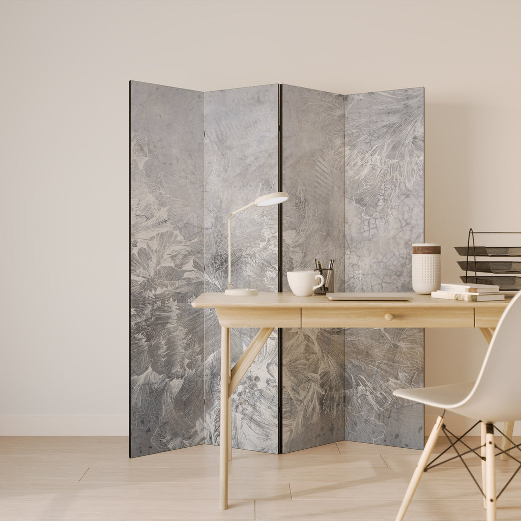 WHITE WHISPER 4-Panel Room Divider