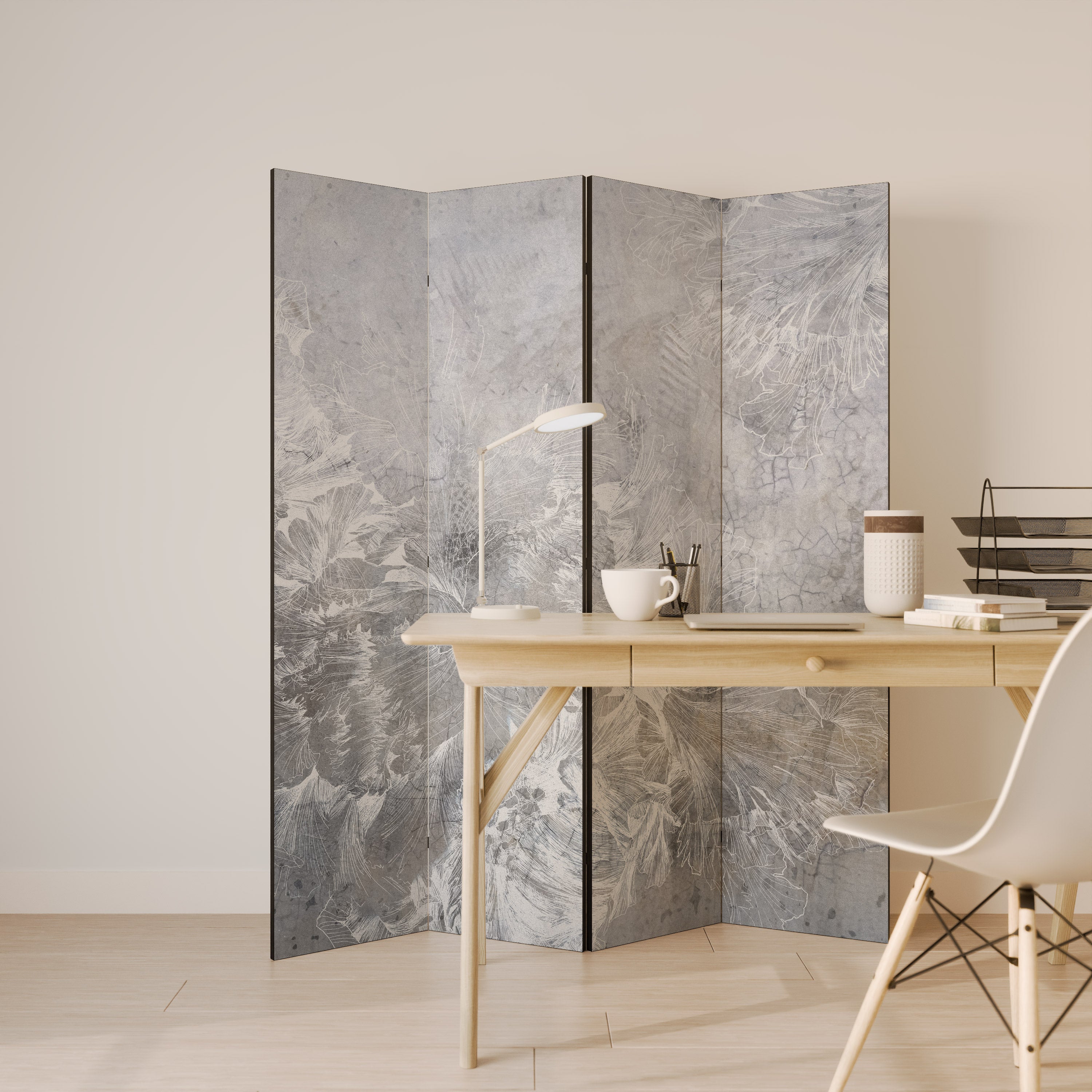 WHITE WHISPER Παραβάν με 4 πάνελ