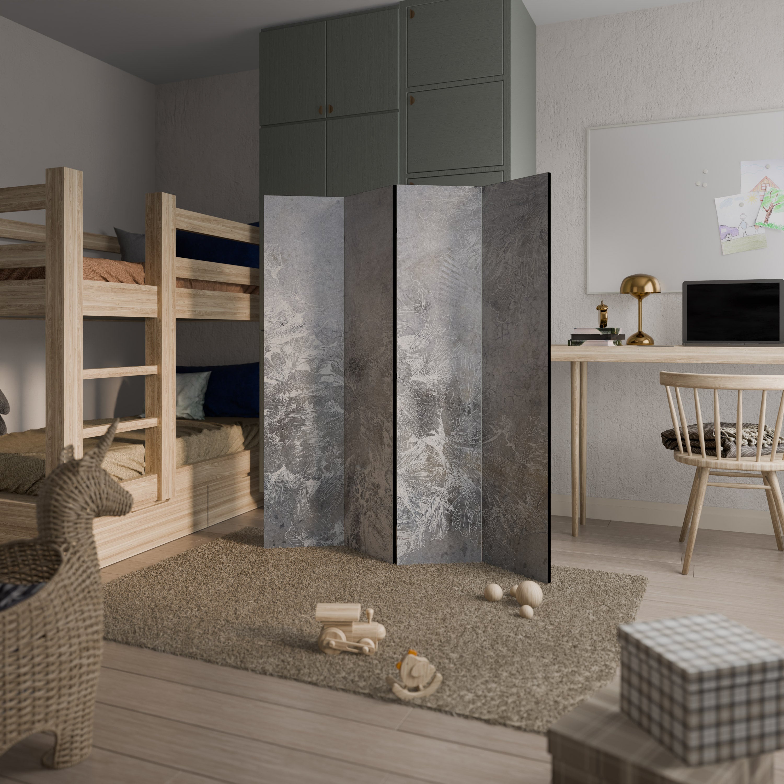 WHITE WHISPER Παραβάν με 4 πάνελ