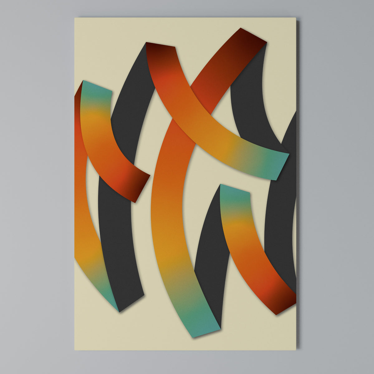 RIBBON REVERIE Κατακόρυφος Πίνακας σε Καμβά