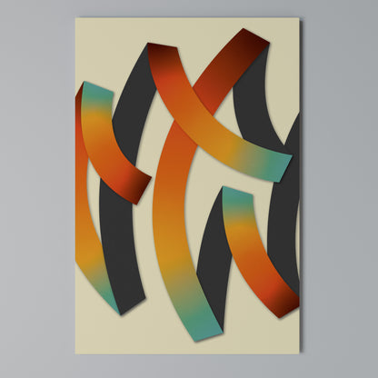 RIBBON REVERIE Κατακόρυφος Πίνακας σε Καμβά