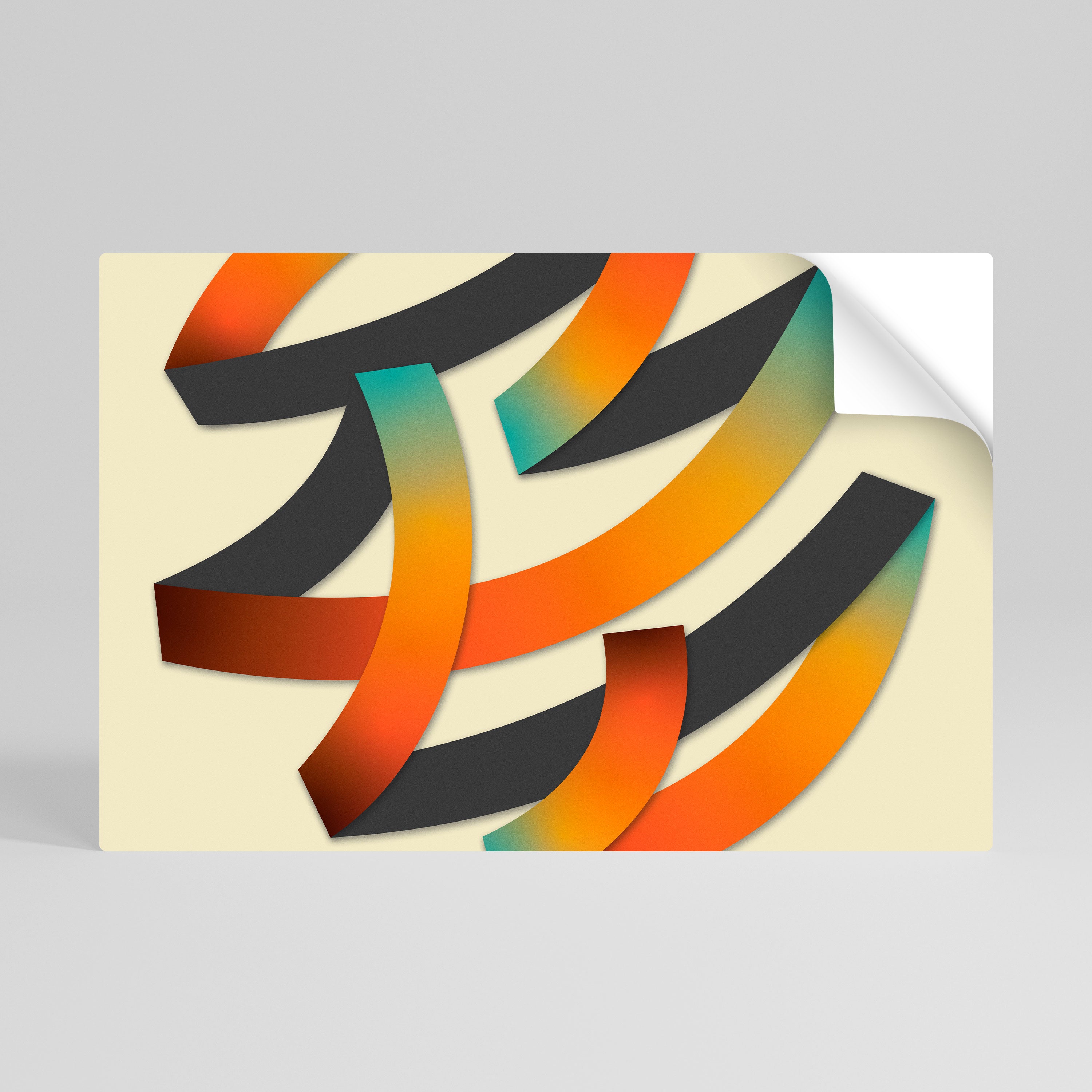 RIBBON REVERIE Αυτοκόλλητη "Peel and Stick" Αφίσα οριζόντια