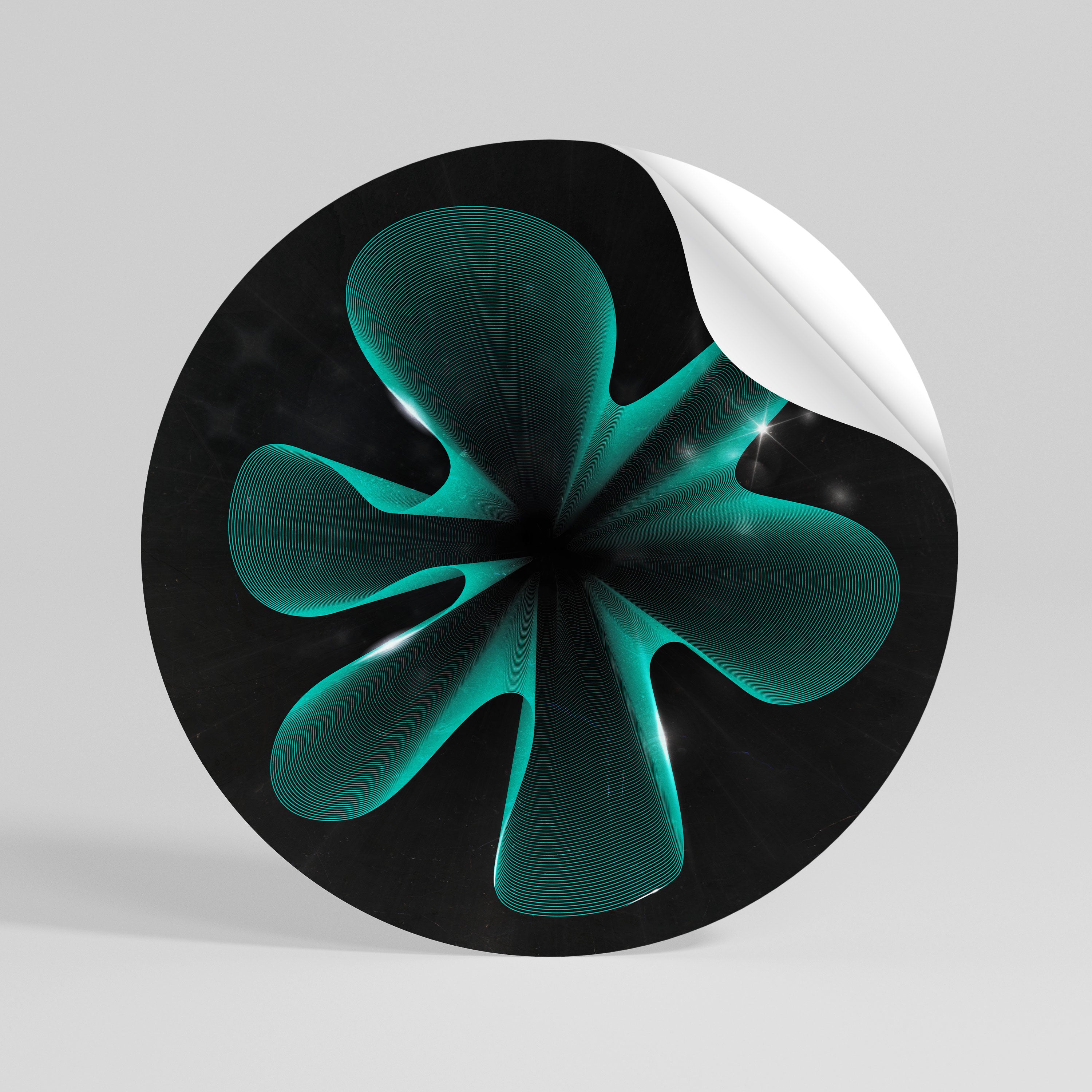 ELECTRIC ILLUSION Peel and Stick Round Sticker