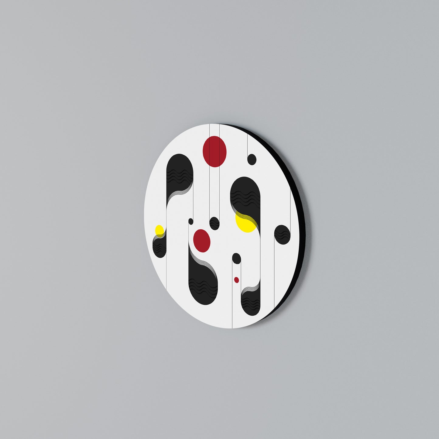 DOT-TO-DOT LULLABY Round Wall Art