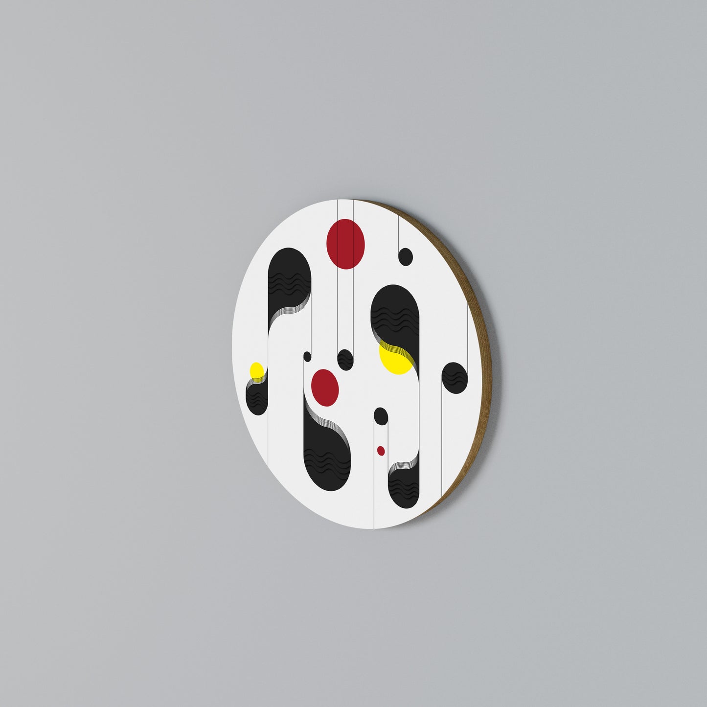 DOT-TO-DOT LULLABY Round Wall Art