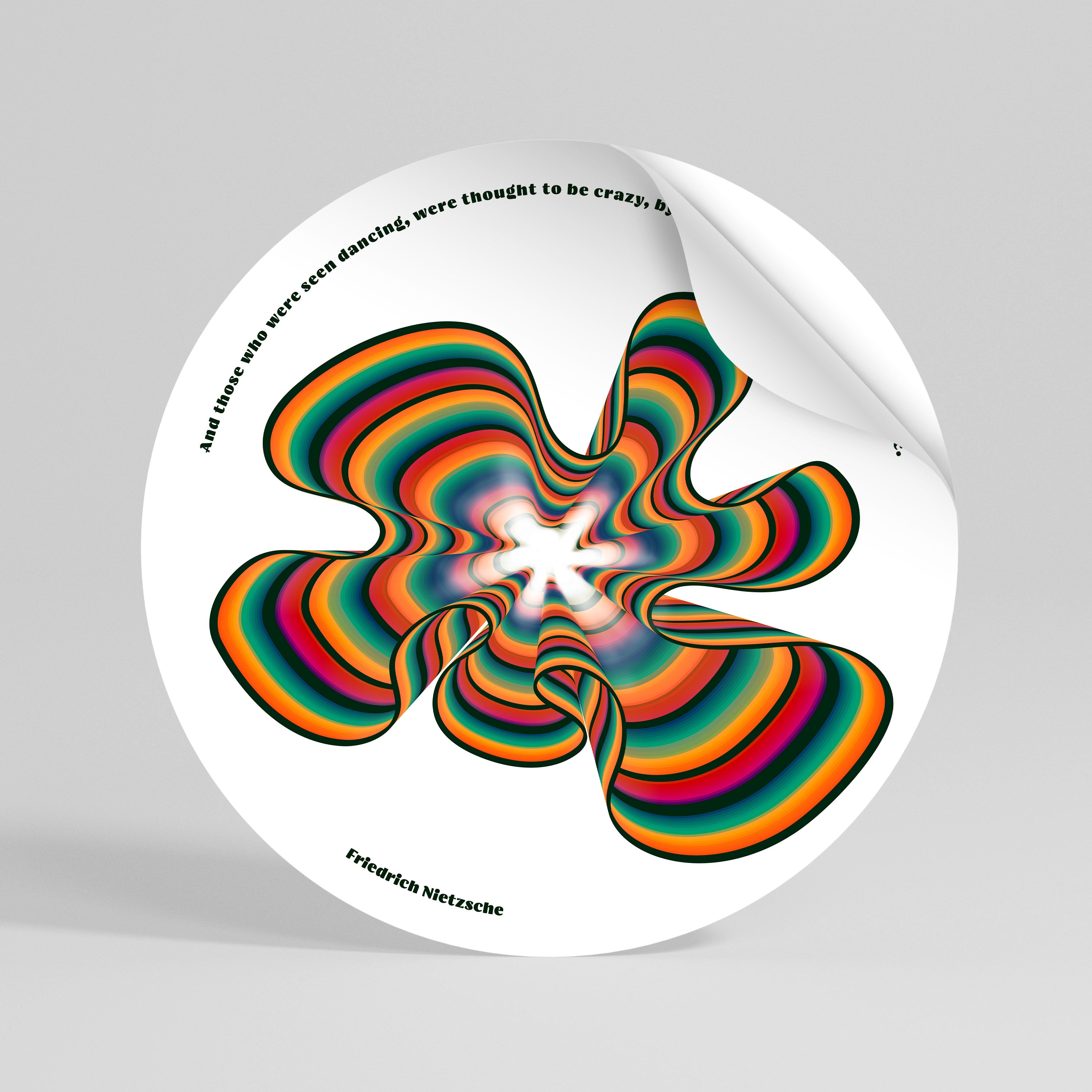 NOSTALGIC ECHOES [ENG] Peel and Stick Round Sticker