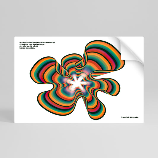 NOSTALGIC ECHOES [DE] Peel and Stick Horizontal Poster