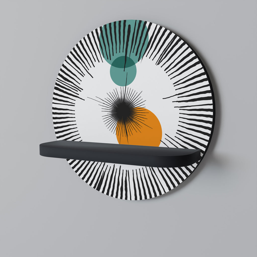 Στρογγυλό ράφι τέχνης CHROMALINE CREATION σε μαύρο φινίρισμα