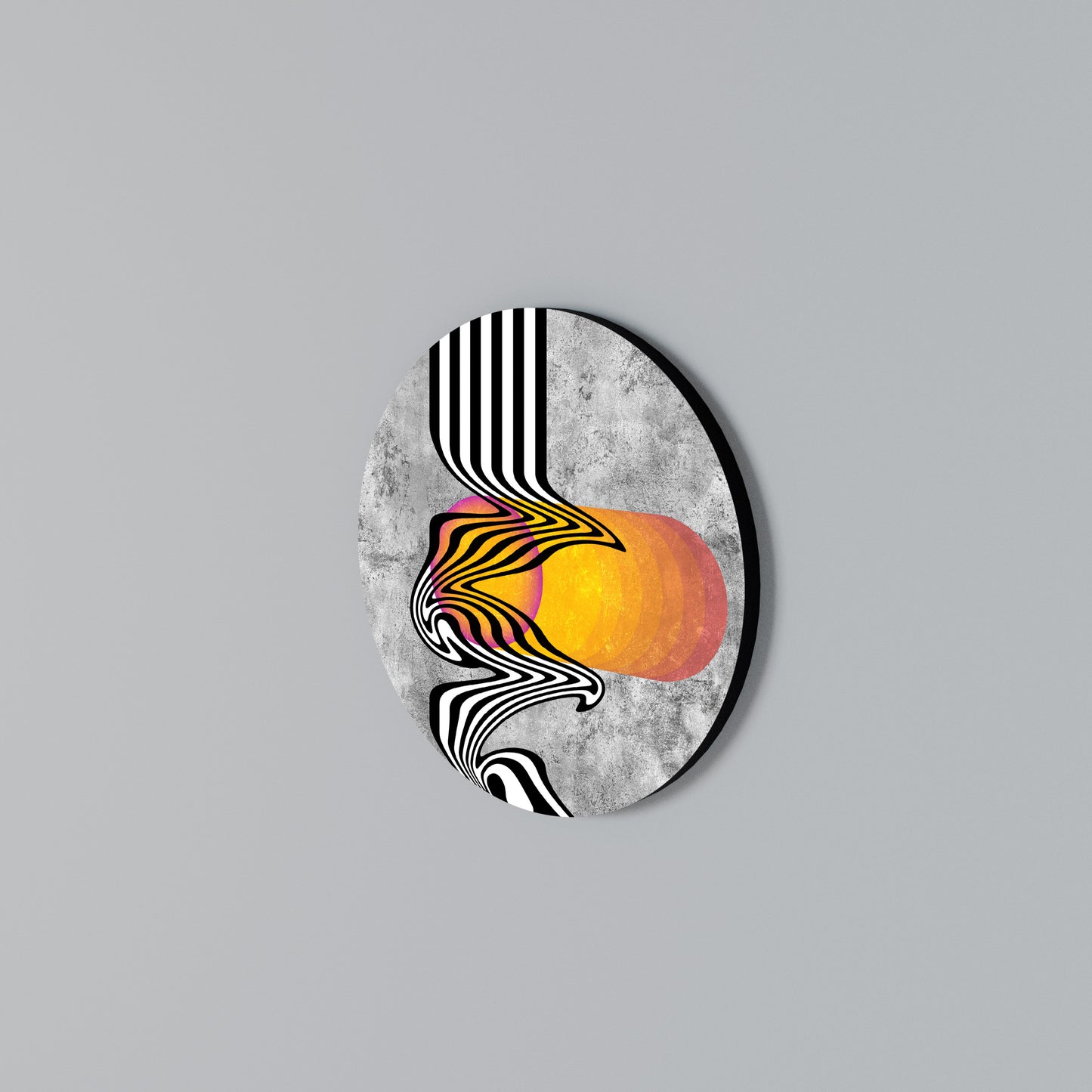 WHIMSICAL WAVES Στρογγυλός πίνακας ζωγραφικής
