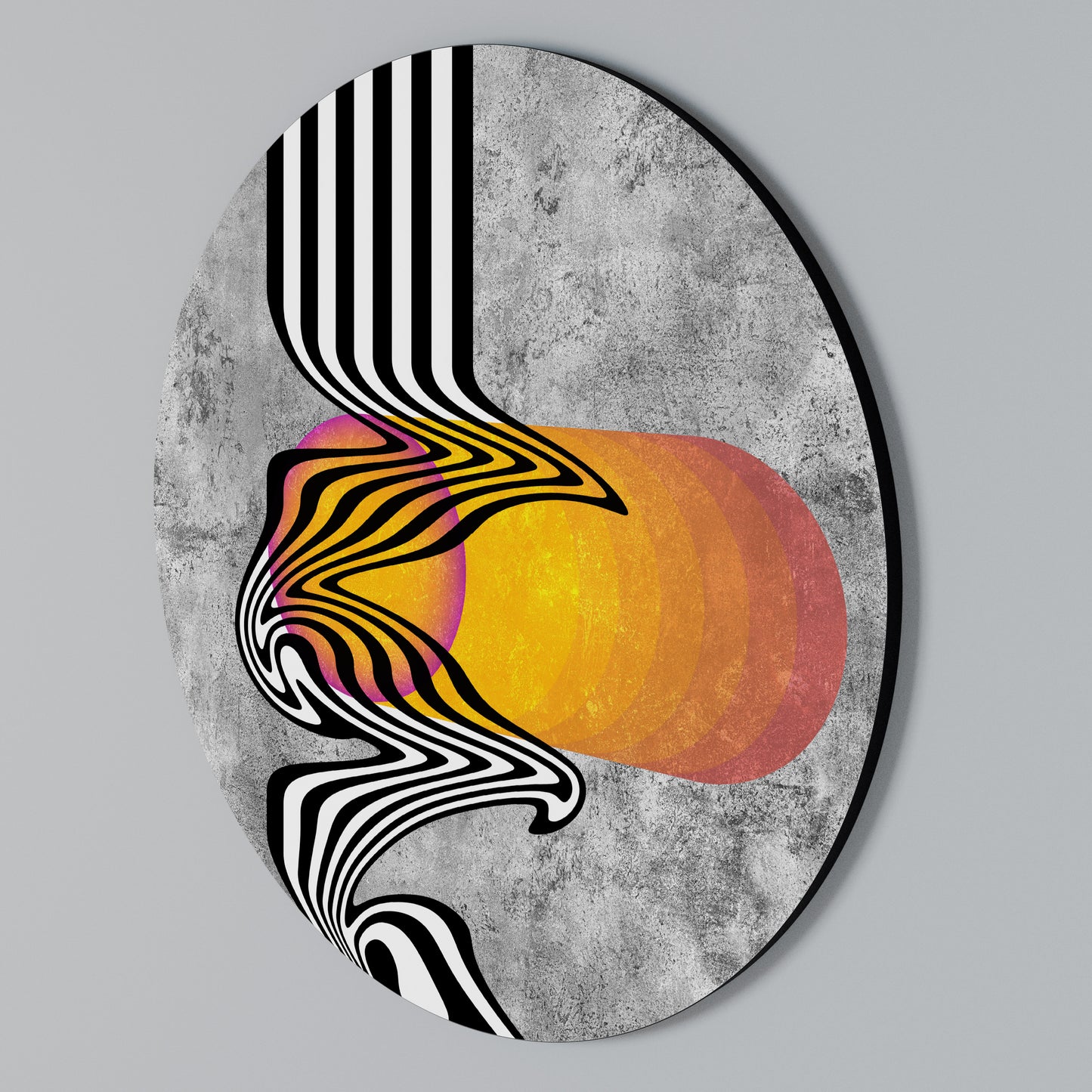 WHIMSICAL WAVES Στρογγυλός πίνακας ζωγραφικής