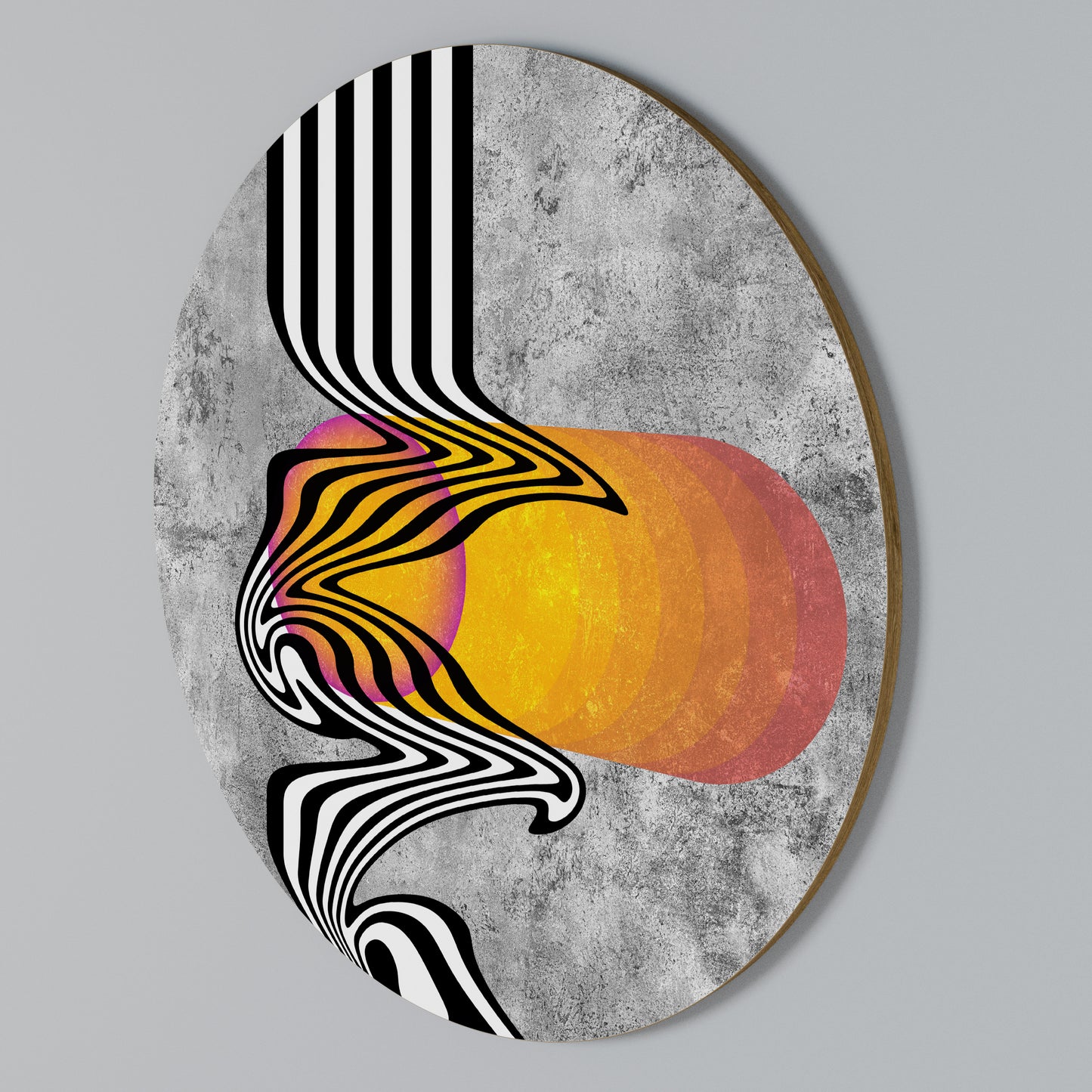 WHIMSICAL WAVES Στρογγυλός πίνακας ζωγραφικής