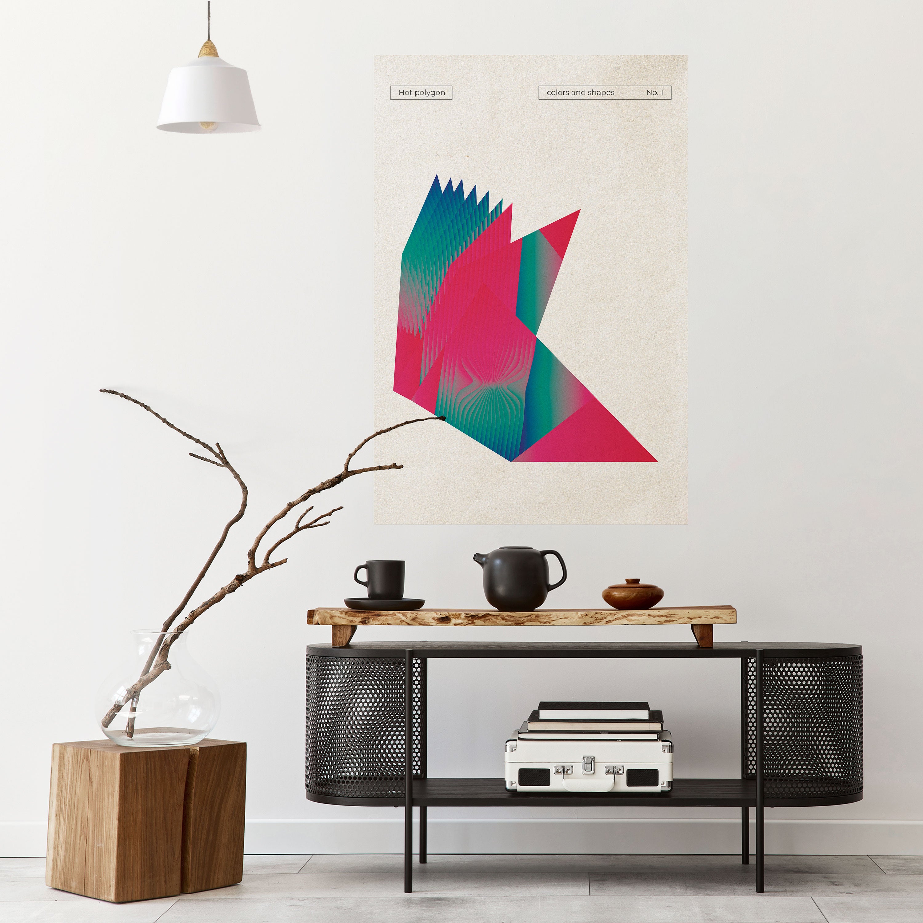 HOT POLYGON Αποκολλημένη και Κολλημένη Κάθετη Αφίσα