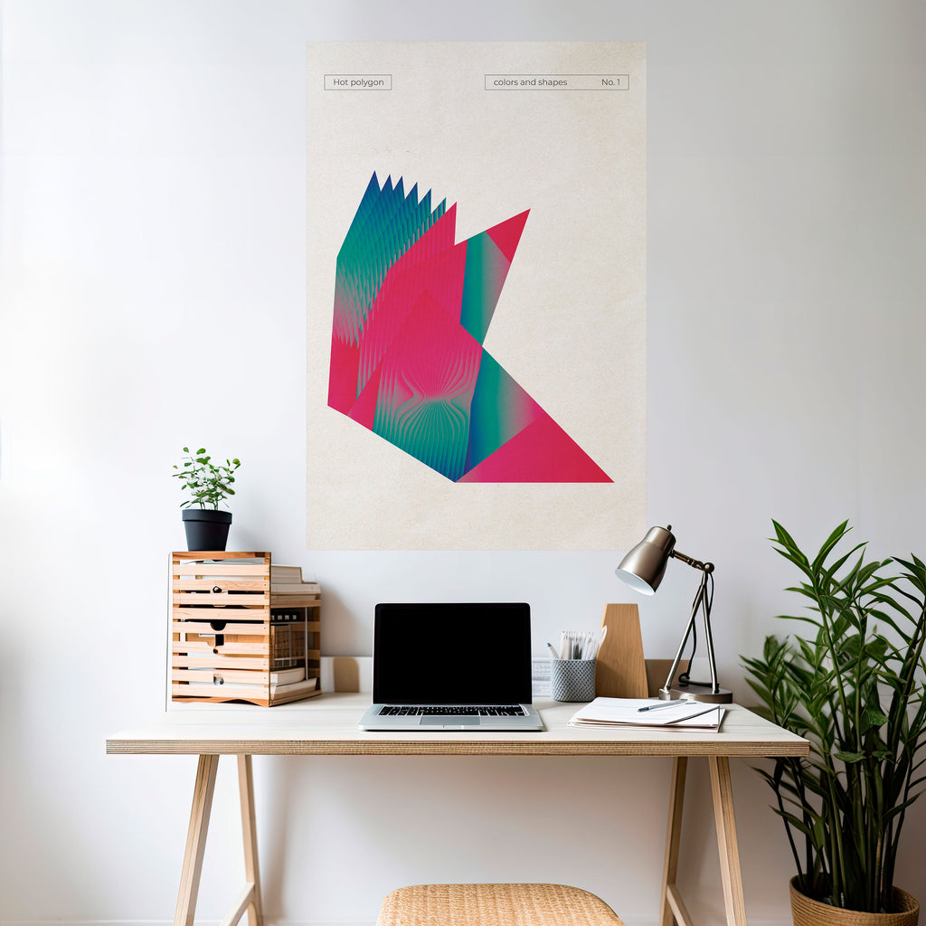 HOT POLYGON Αποκολλημένη και Κολλημένη Κάθετη Αφίσα