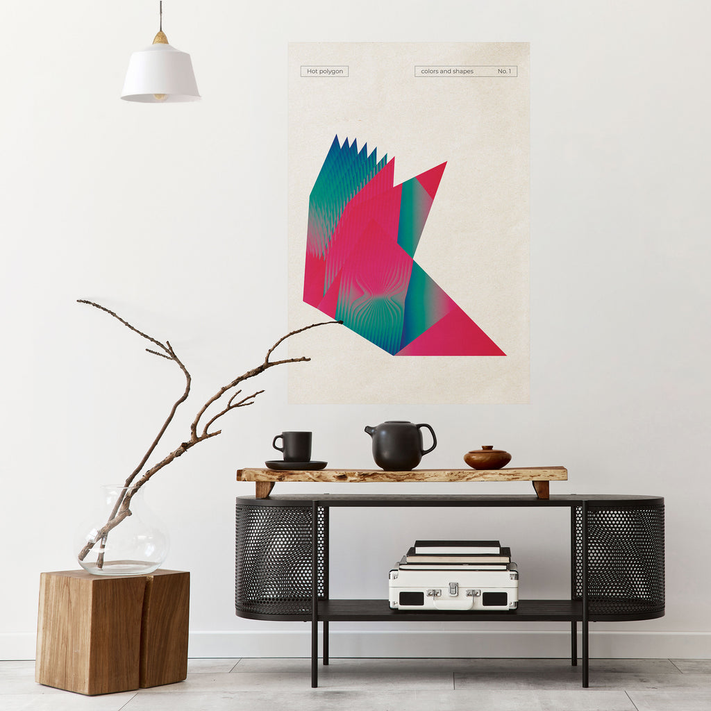 HOT POLYGON Αποκολλημένη και Κολλημένη Κάθετη Αφίσα