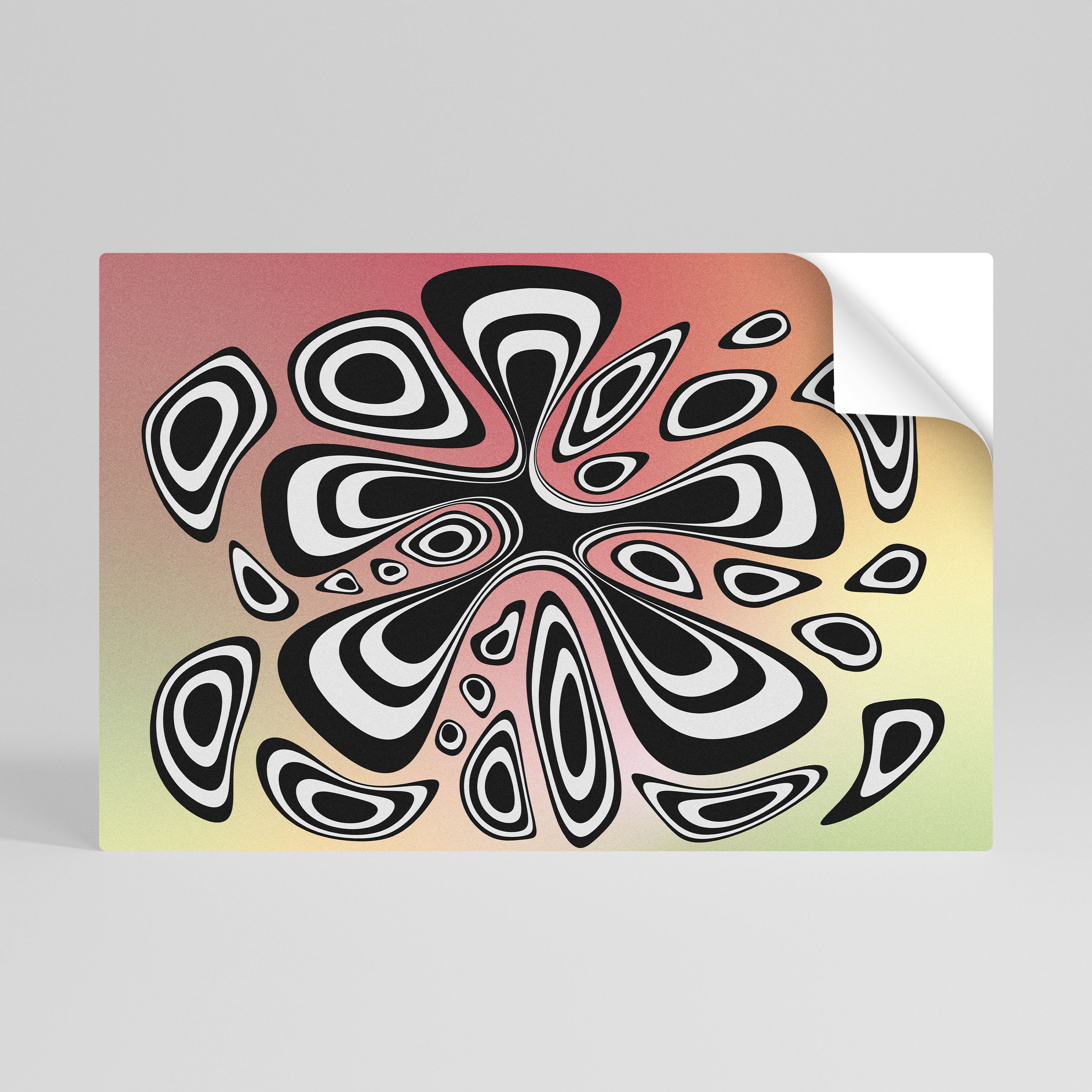 ILLUSIONARY SPLASH Peel and Stick Horizontal Poster