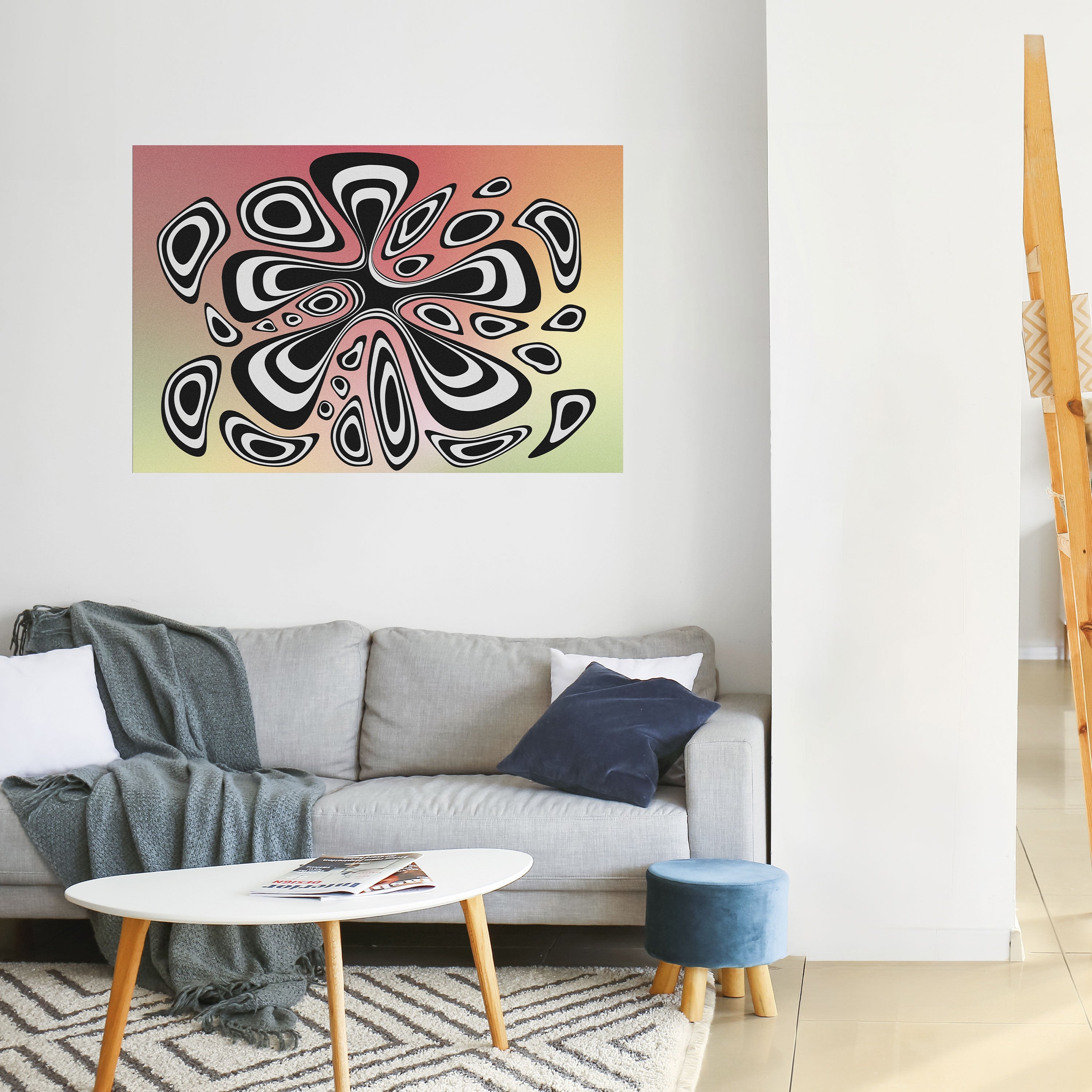 Αφίσα Illusionary Splash με οριζόντια τοποθέτηση και κολλητική ταινία