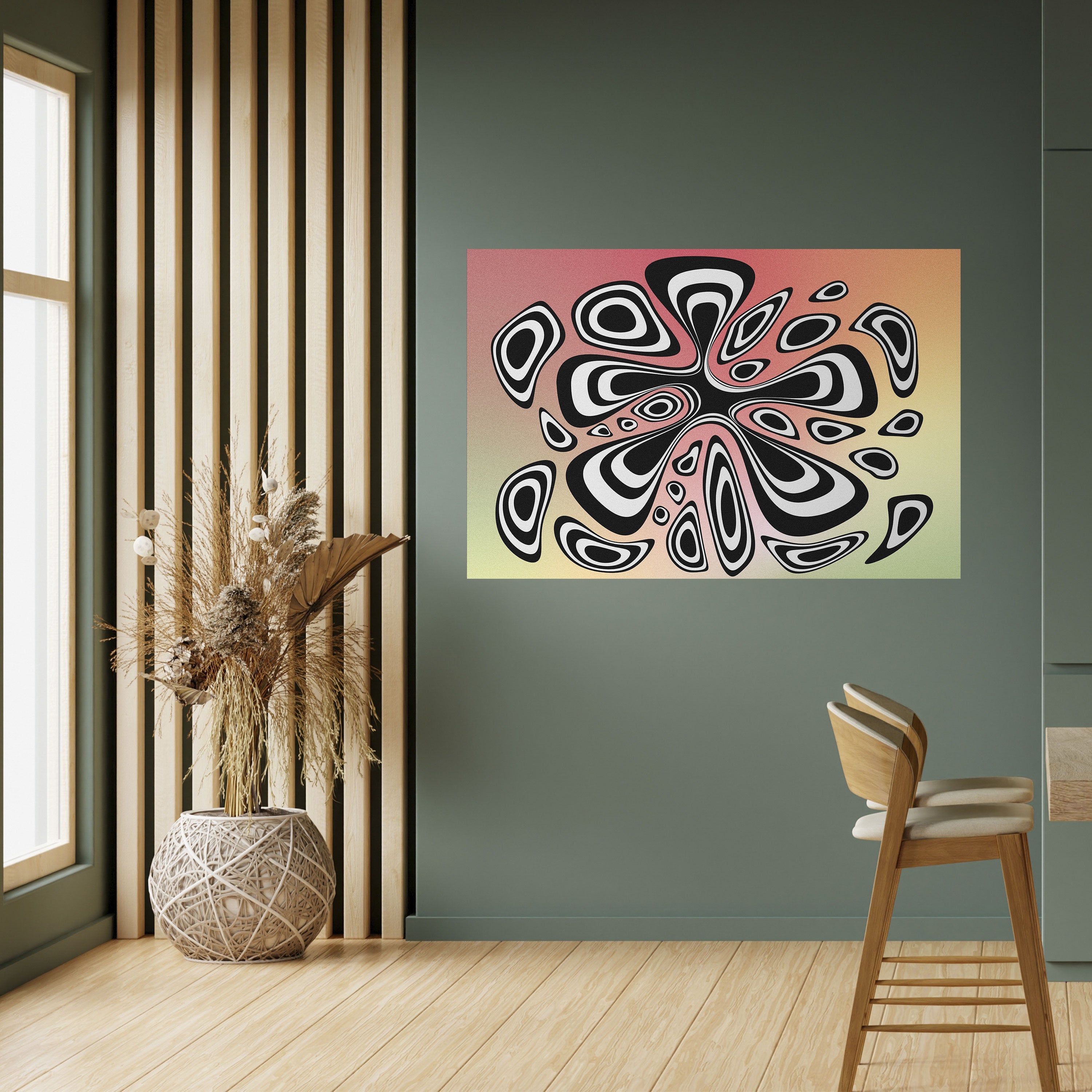 Αφίσα Illusionary Splash με οριζόντια τοποθέτηση και κολλητική ταινία