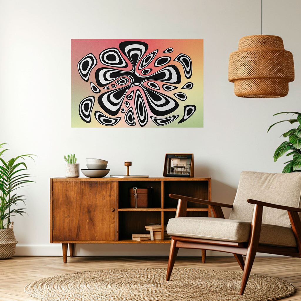 Αφίσα Illusionary Splash με οριζόντια τοποθέτηση και κολλητική ταινία