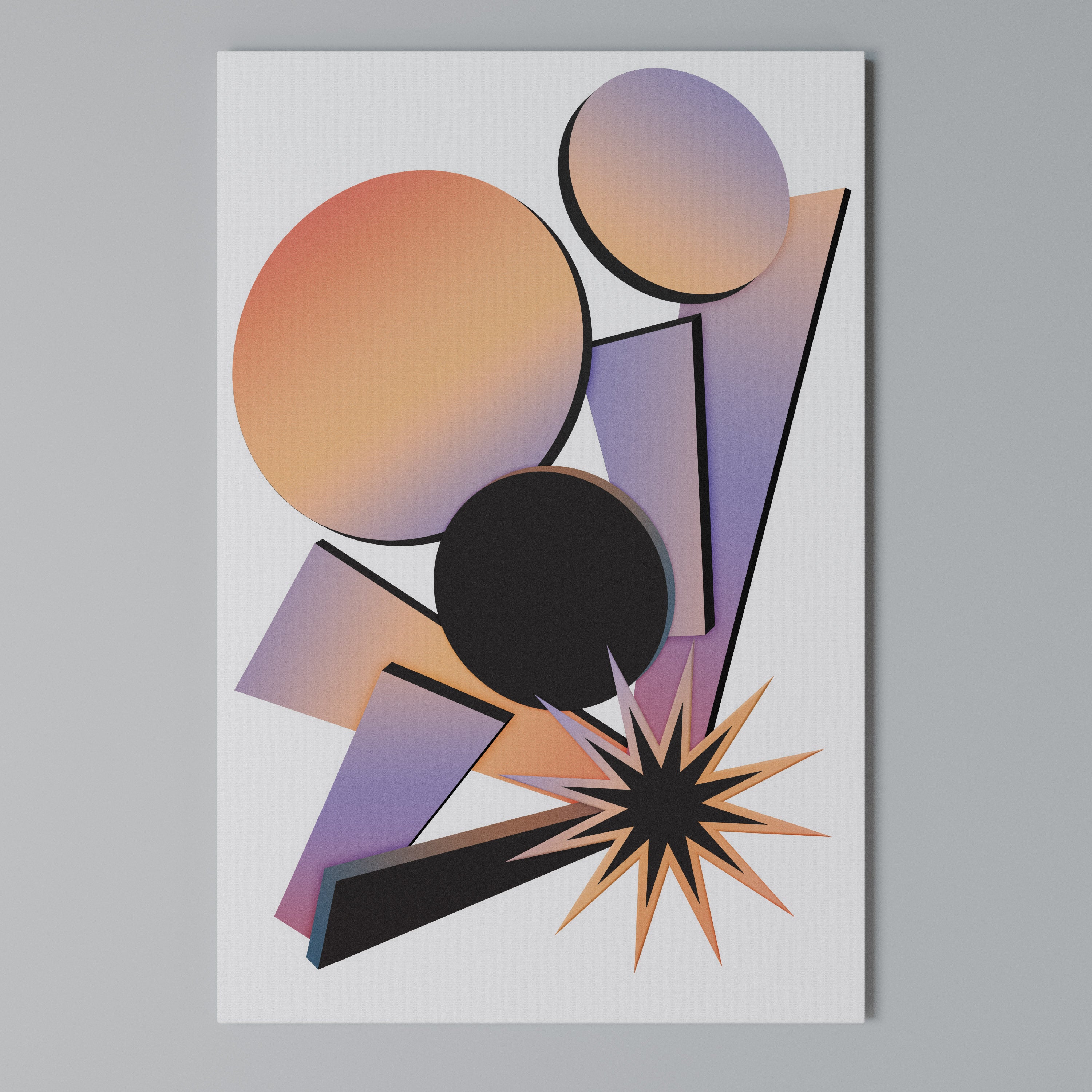 ANGULAR ARTISTRY Vertical Canvas Print