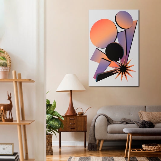 ANGULAR ARTISTRY Vertical Canvas Print